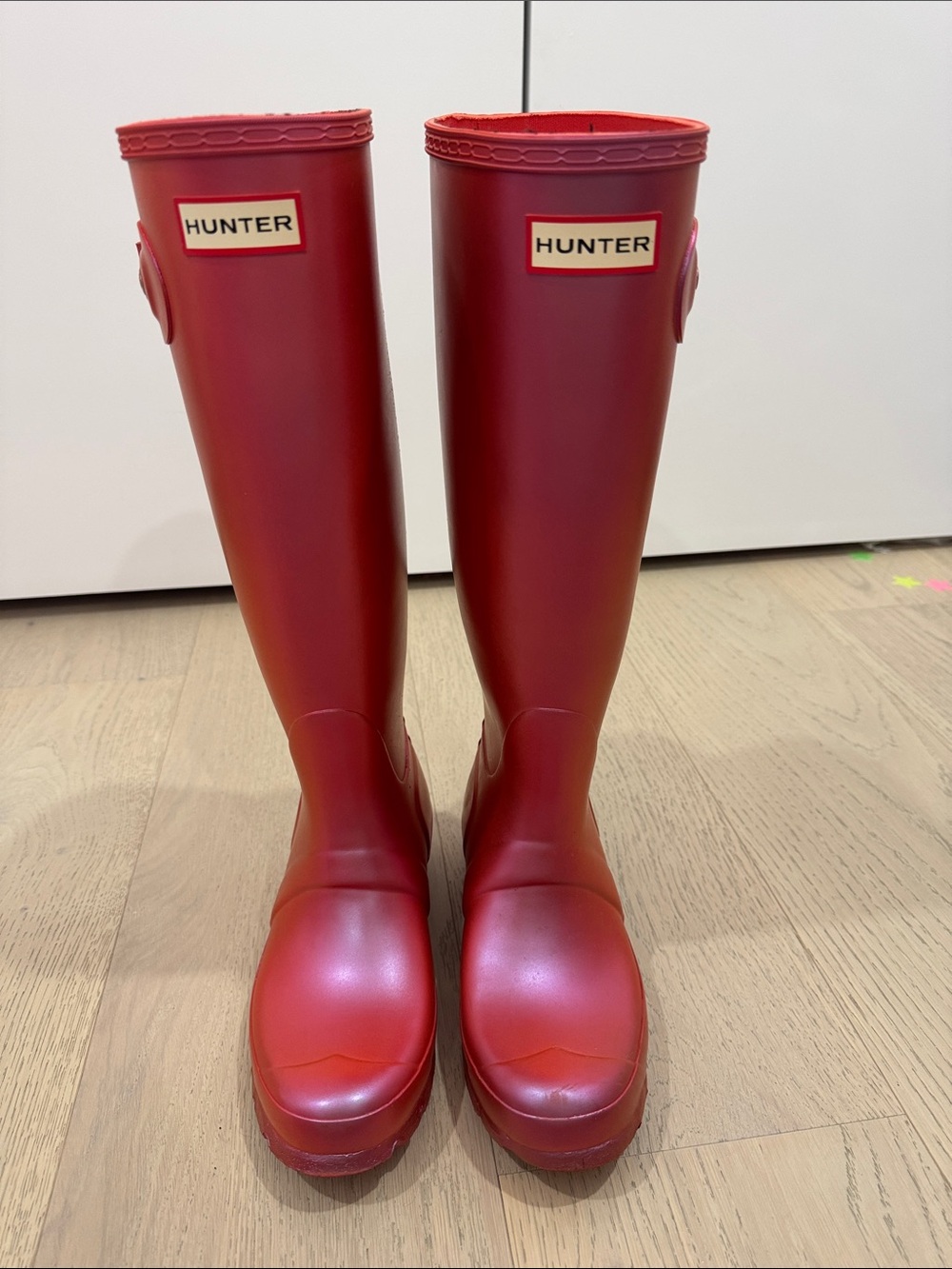 Hunter Glossy Nebula Rain Boots with Buckle
